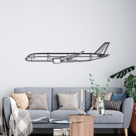 A350 Silhouette Metal Wall Art