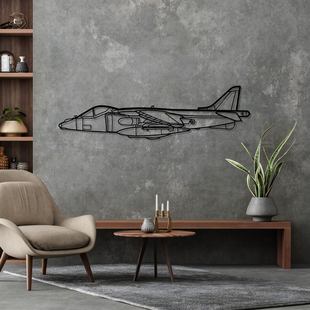Harrier GR7 Silhouette Metal Wall Art