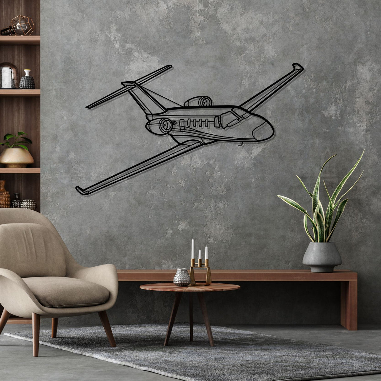 Citation M2 Angle Silhouette Metal Wall Art