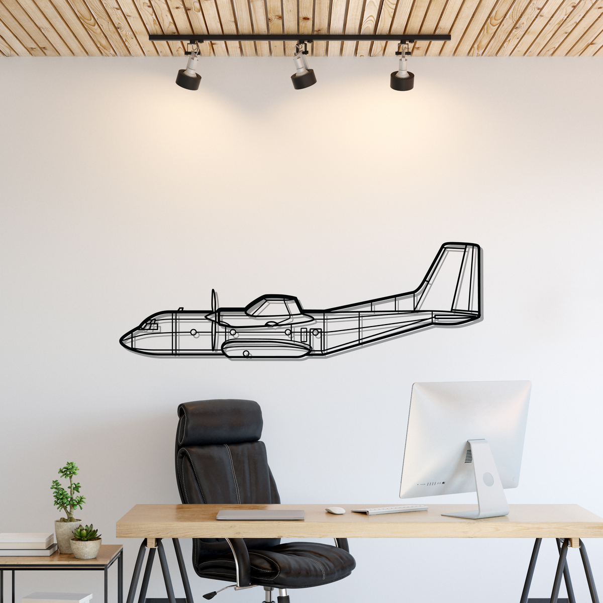 C-160 Silhouette Metal Wall Art