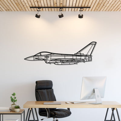 Eurofighter Typhoon Silhouette Metal Wall Art