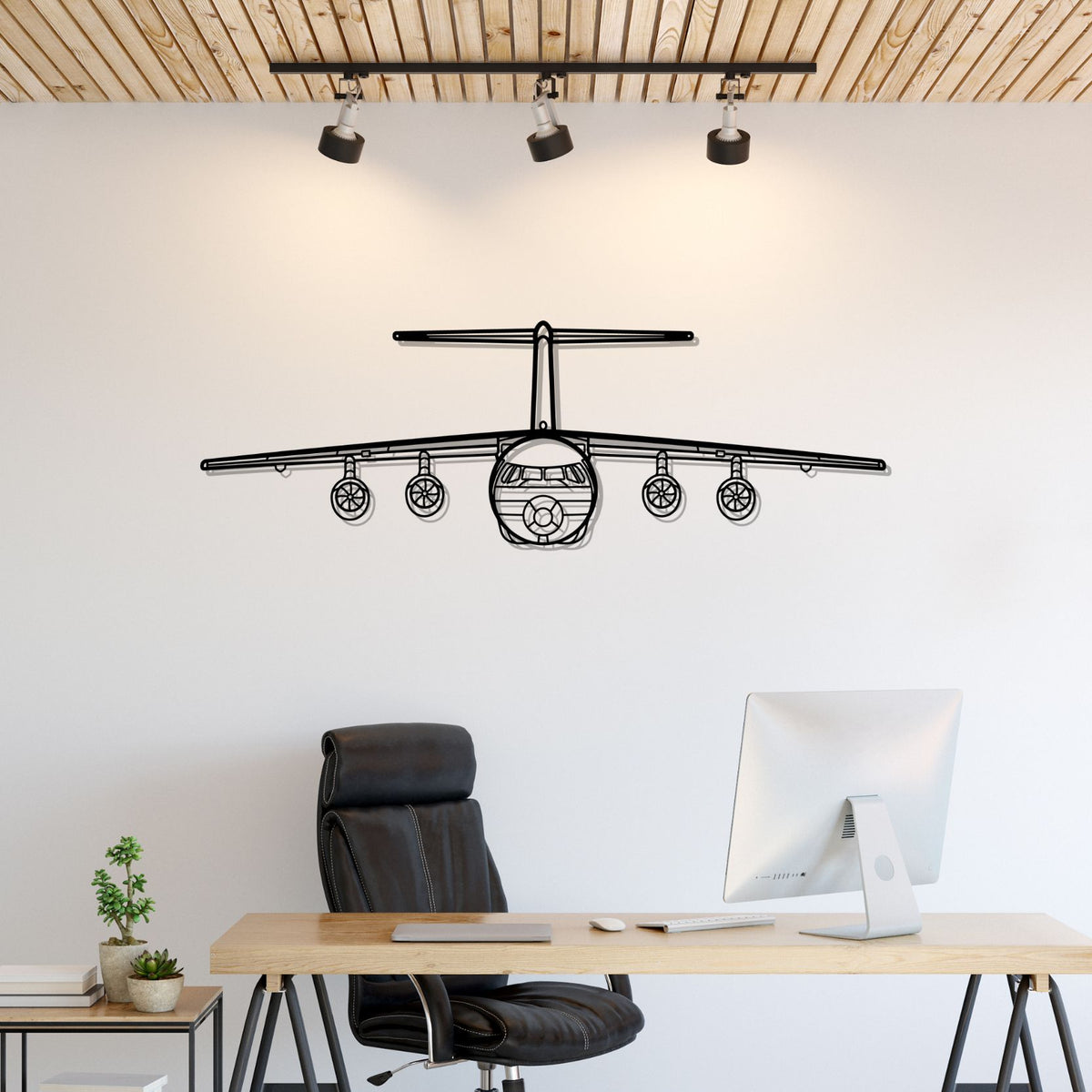 BAe 146 Silhouette Metal Wall Art
