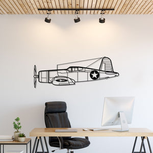 F4U Corsair Silhouette Metal Wall Art