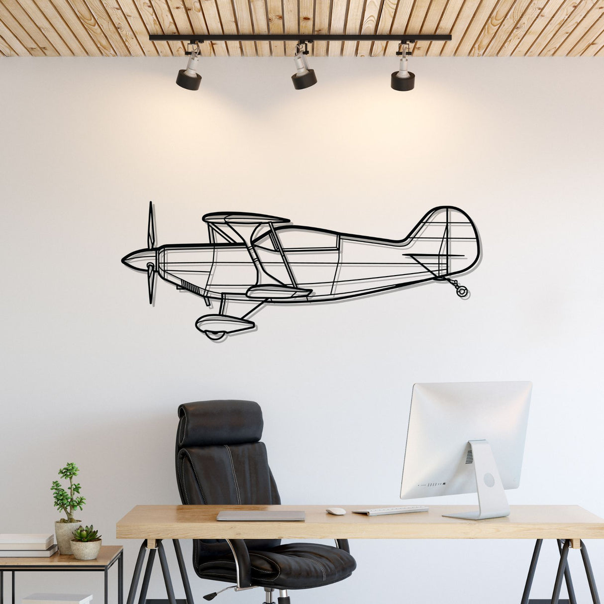 Pitts S-2B Silhouette Metal Wall Art