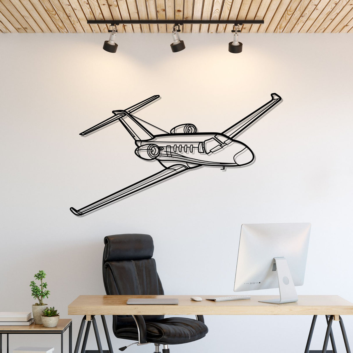 Citation M2 Angle Silhouette Metal Wall Art